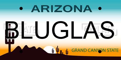 BLUGLAS Arizona License Plate