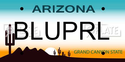 BLUPRL Arizona License Plate
