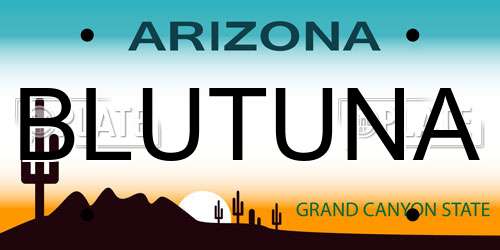 BLUTUNA Arizona License Plate