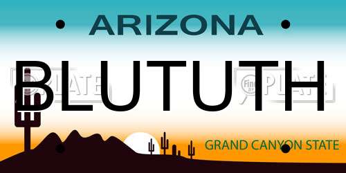 BLUTUTH Arizona License Plate