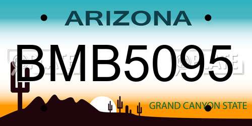 BMB5095 Arizona License Plate