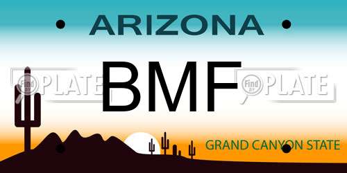 BMF Arizona License Plate