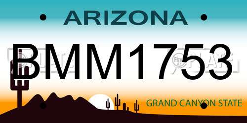 BMM1753 Arizona License Plate