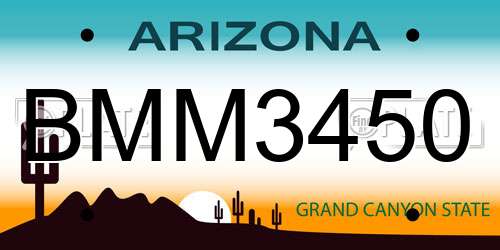 BMM3450 Arizona License Plate