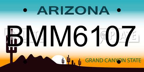BMM6107 Arizona License Plate