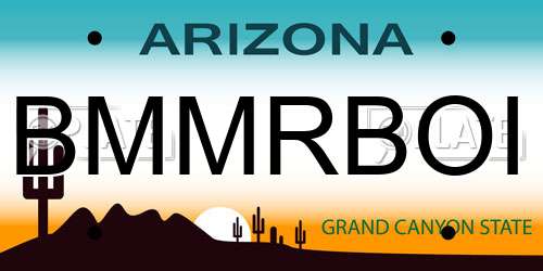 BMMRBOI Arizona License Plate