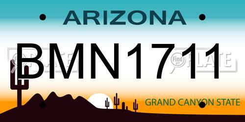 BMN1711 Arizona License Plate