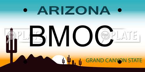 BMOC Arizona License Plate