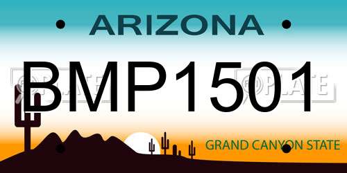 BMP1501 Arizona License Plate