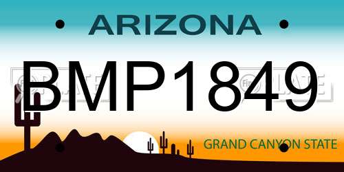 BMP1849 Arizona License Plate