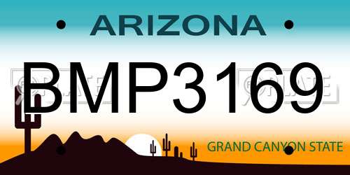 BMP3169 Arizona License Plate