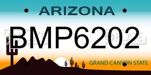 BMP6202 Arizona License Plate