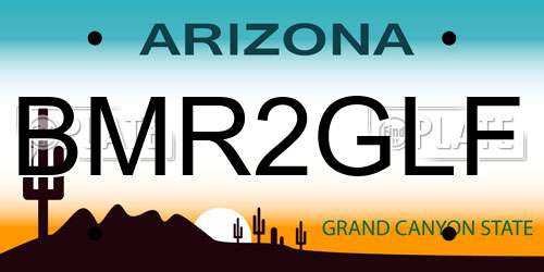 BMR2GLF Arizona License Plate