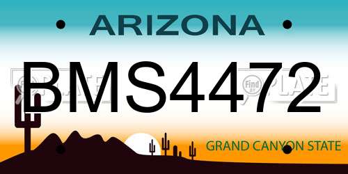 BMS4472 Arizona License Plate