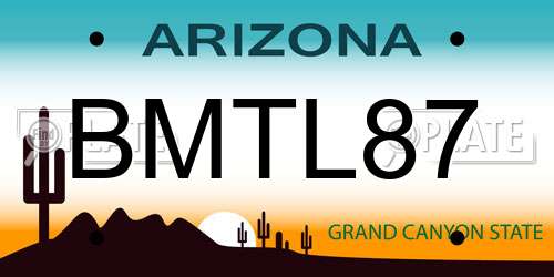 BMTL87 Arizona License Plate