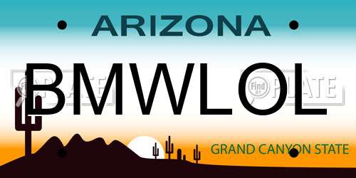 BMWLOL Arizona License Plate