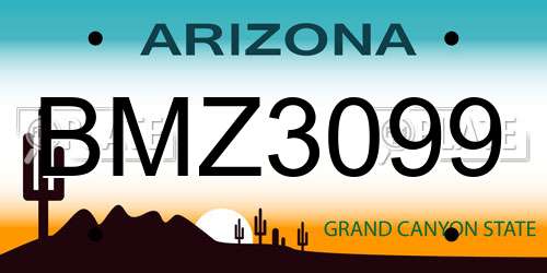 BMZ3099 Arizona License Plate