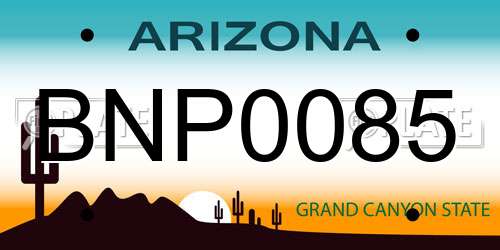 BNP0085 Arizona License Plate