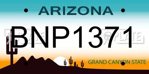 BNP1371 Arizona License Plate