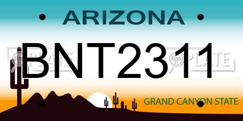 BNT2311 Arizona License Plate