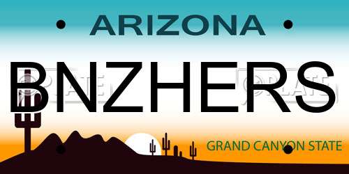 BNZHERS Arizona License Plate