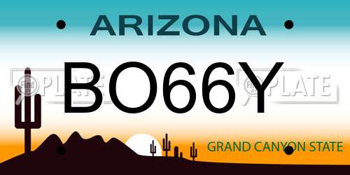 BO66Y Arizona License Plate