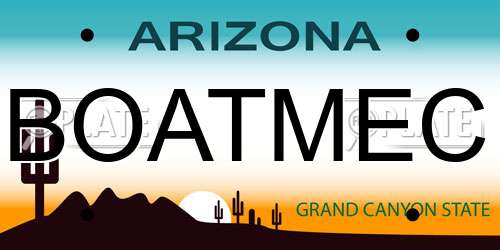 BOATMEC Arizona License Plate
