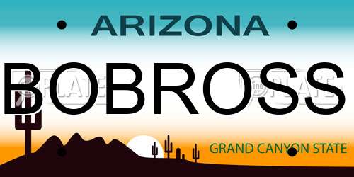 BOBROSS Arizona License Plate
