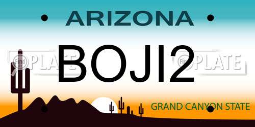 BOJI2 Arizona License Plate