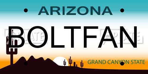 BOLTFAN Arizona License Plate