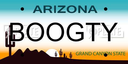 BOOGTY Arizona License Plate