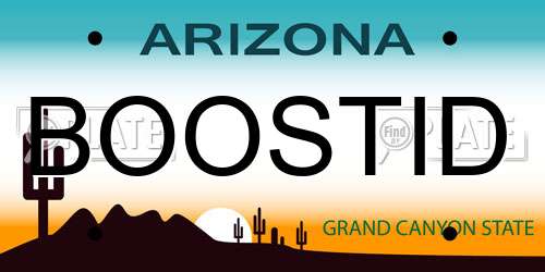 BOOSTID Arizona License Plate