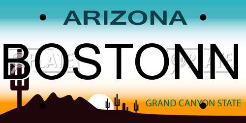 BOSTONN Arizona License Plate