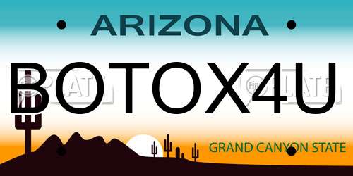 BOTOX4U Arizona License Plate