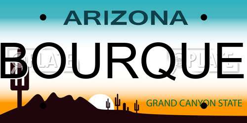 BOURQUE Arizona License Plate