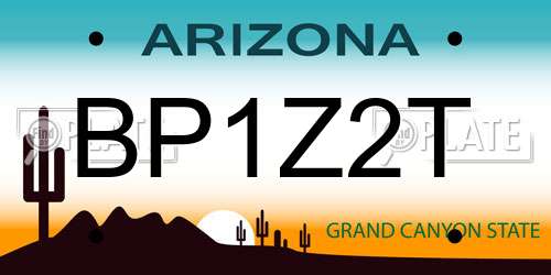 BP1Z2T Arizona License Plate