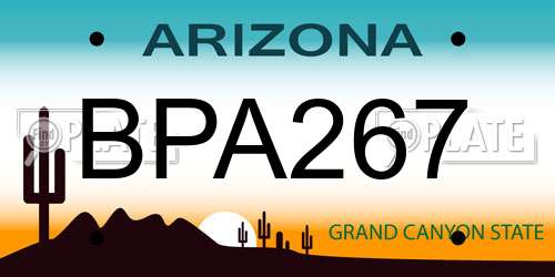 BPA267 Arizona License Plate