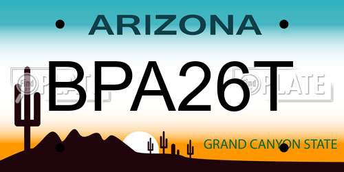 BPA26T Arizona License Plate