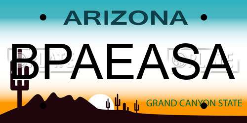 BPAEASA Arizona License Plate