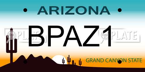 BPAZ1 Arizona License Plate
