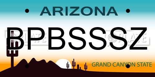 BPBSSSZ Arizona License Plate