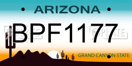 BPF1177 Arizona License Plate