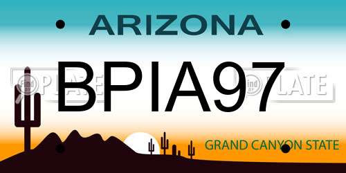 BPIA97 Arizona License Plate