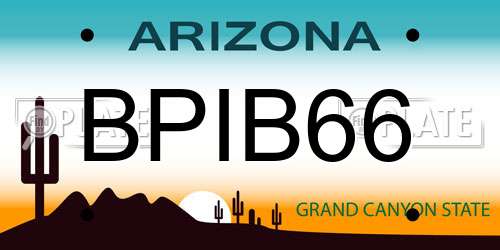 BPIB66 Arizona License Plate