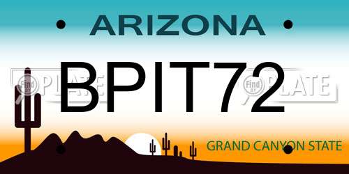 BPIT72 Arizona License Plate
