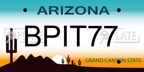 BPIT77 Arizona License Plate