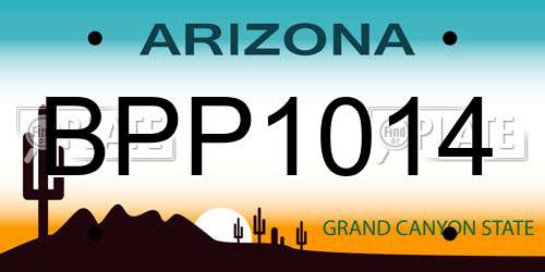 BPP1014 Arizona License Plate