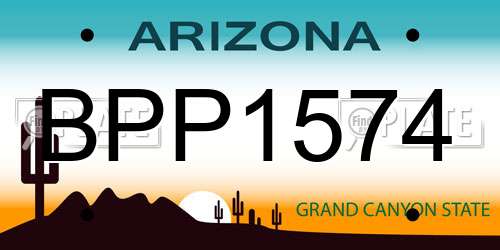 BPP1574 Arizona License Plate