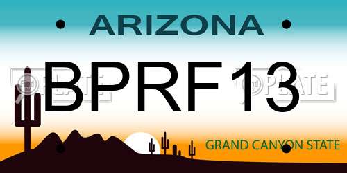 BPRF13 Arizona License Plate
