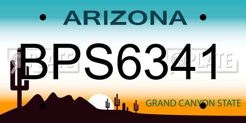 BPS6341 Arizona License Plate